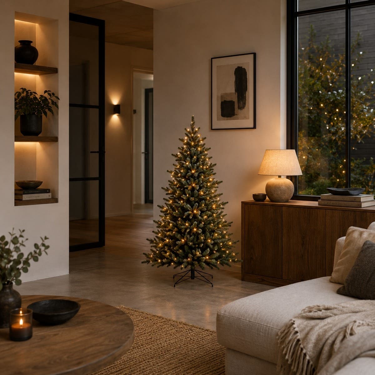 Black Box Trees Kunstkerstboom Macallan Groen met Verlichting 155 x 104 cm