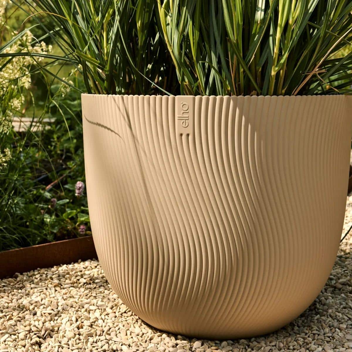 Elho Bloempot Sereh Rond Paddenstoel Beige 39 x 33 cm