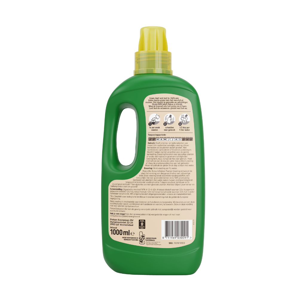 Pokon Bio Terras & Balkon Planten Voeding 1L