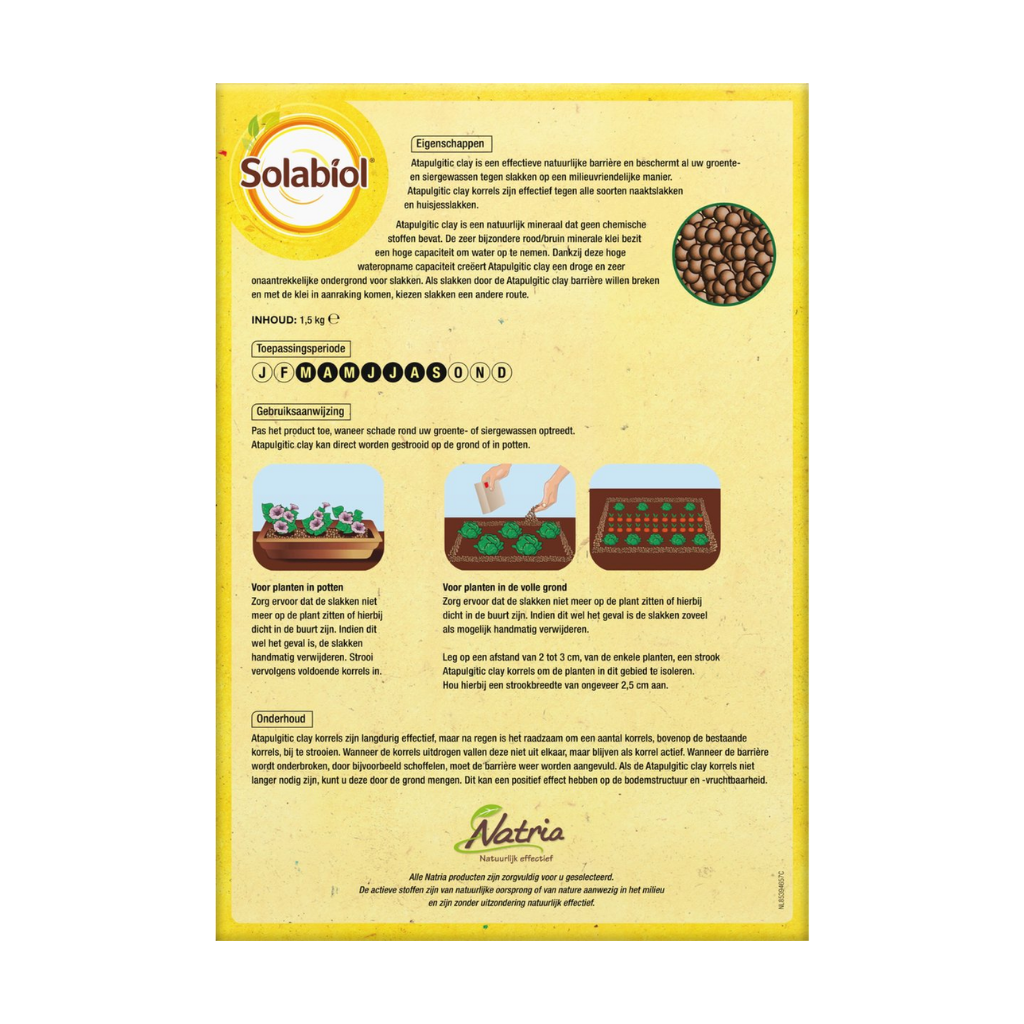 Solabiol Slakken Barrière Atapulgitic clay 1,5 kg