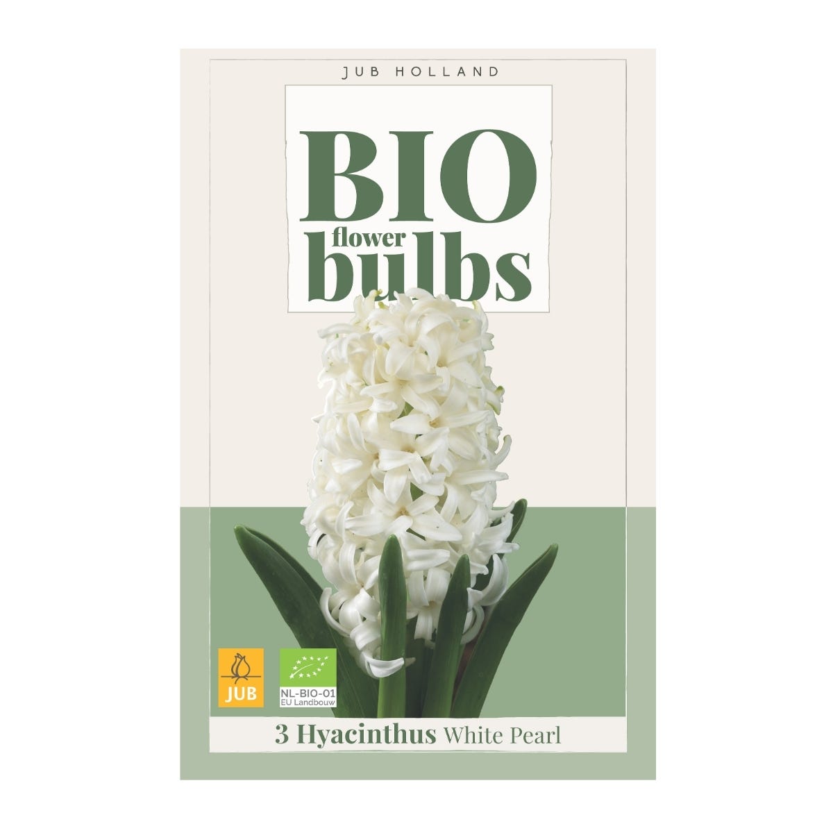 JUB Holland Bloembollen Hyacint (Hyacinthus 'White Pearl') Biologisch 3 stuks