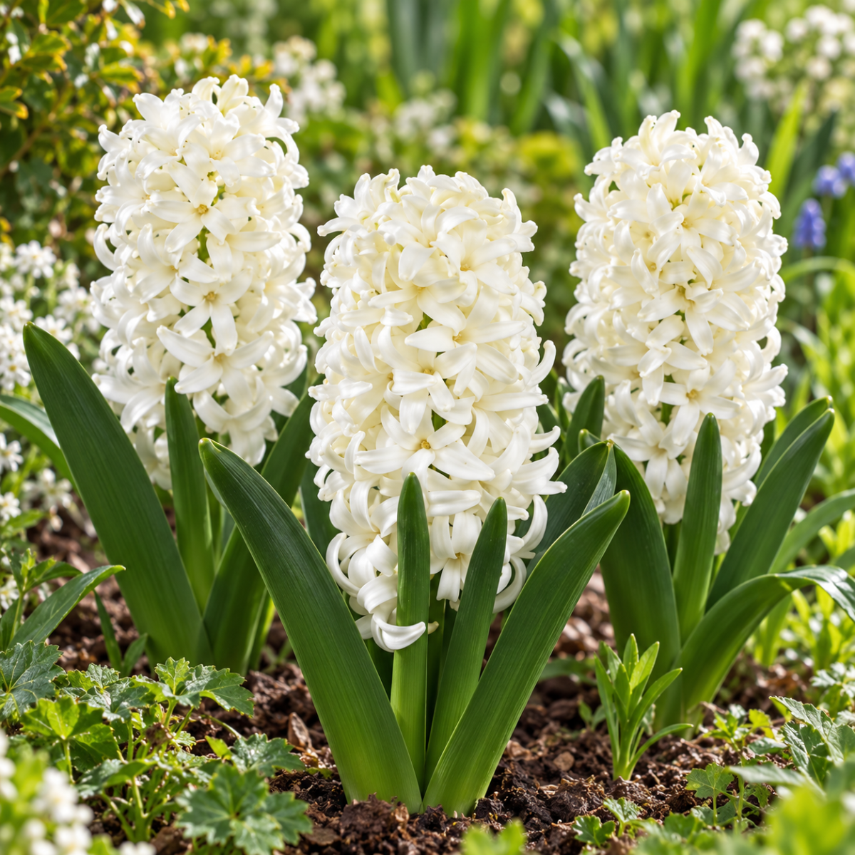 JUB Holland Bloembollen Hyacint (Hyacinthus 'White Pearl') Biologisch 3 stuks