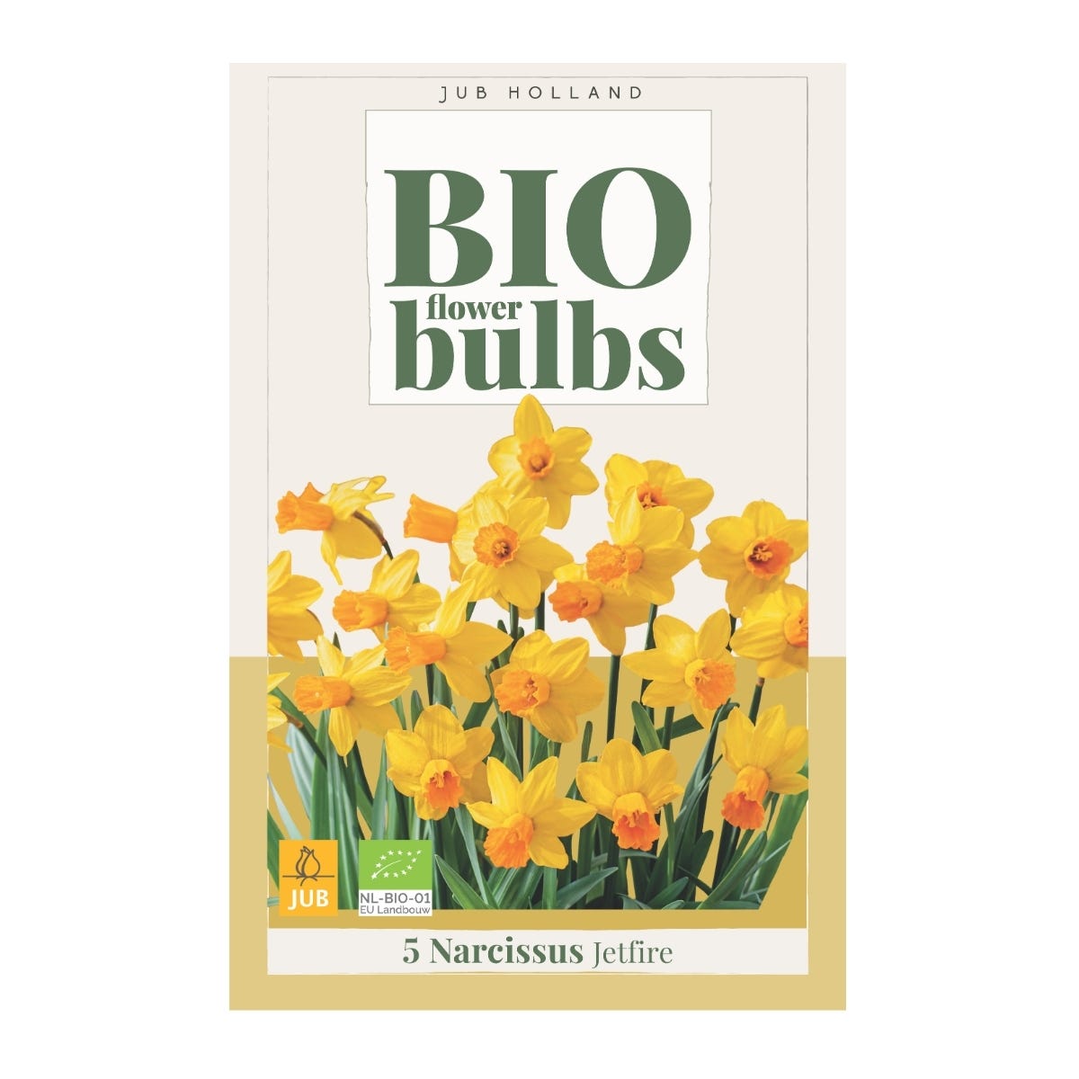 JUB Holland Bloembollen Narcis (Narcissus 'Jetfire') Biologisch 5 stuks