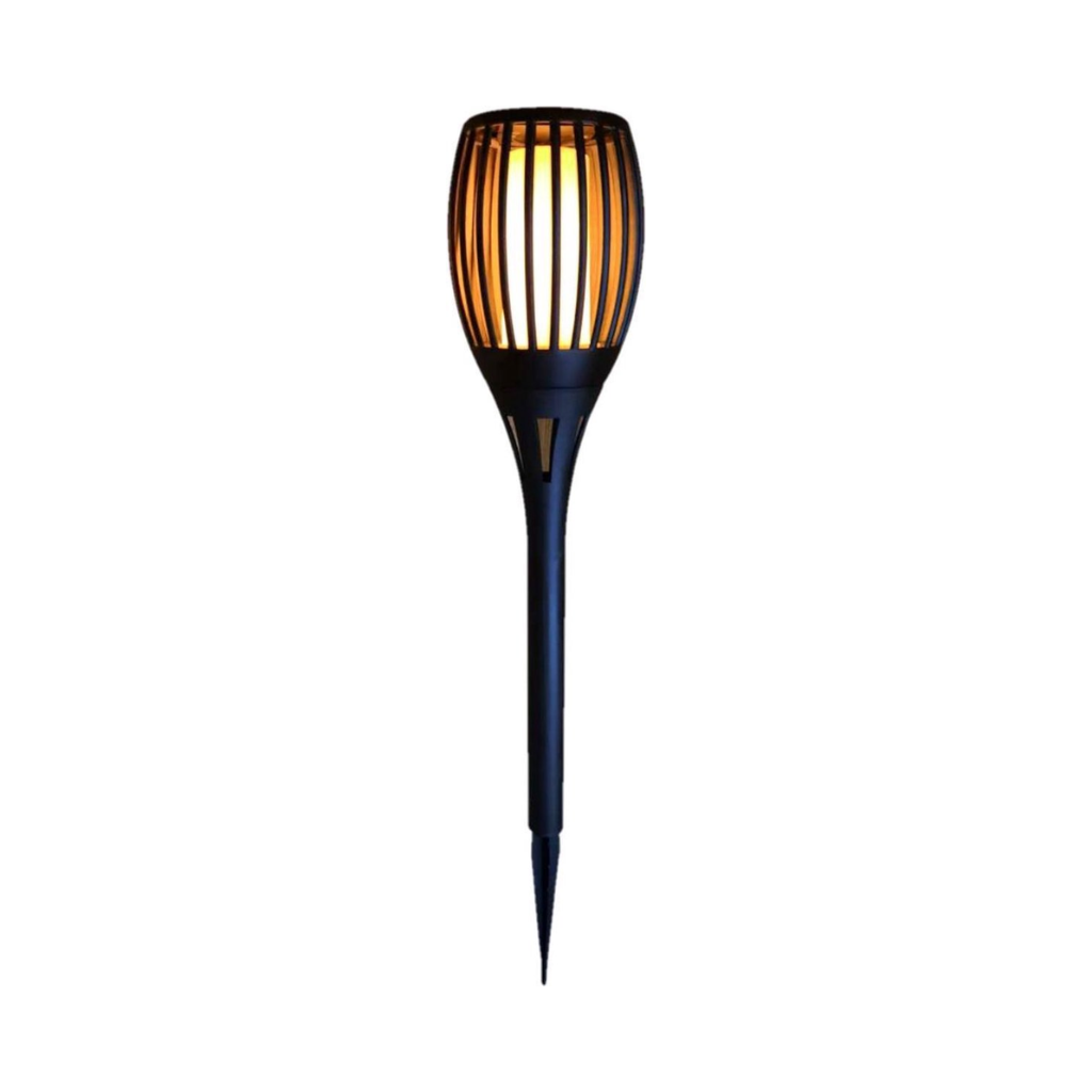 Svenska Living Tuinfakkel LED Solar Vlam Zwart 13 x 15 x 58 cm