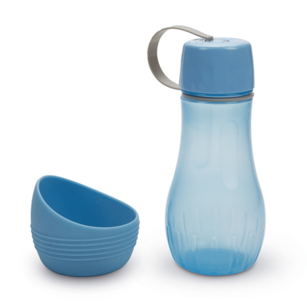 Beeztees Aventura Draagbare Drinkset Hond Blauw 6.5 x 6.5 x 23 cm