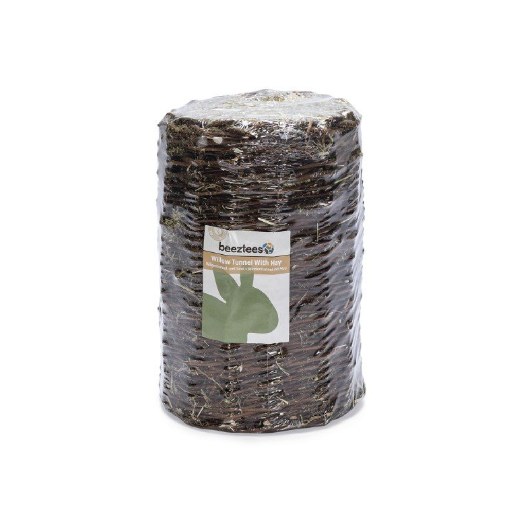 Beeztees wilgentunnel met hooi M 25 x 16 cm