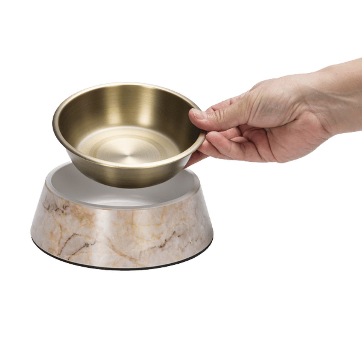 Designed by Lotte Hondenvoerbak Meis Beige 350 ml 17.5 x 17.5 x 6.5 cm
