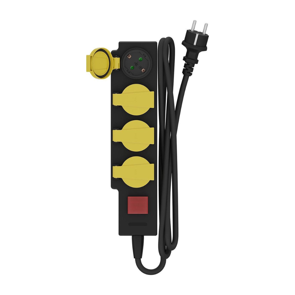 Calex Waterdichte contactdoos 4-voudig met schakelaar