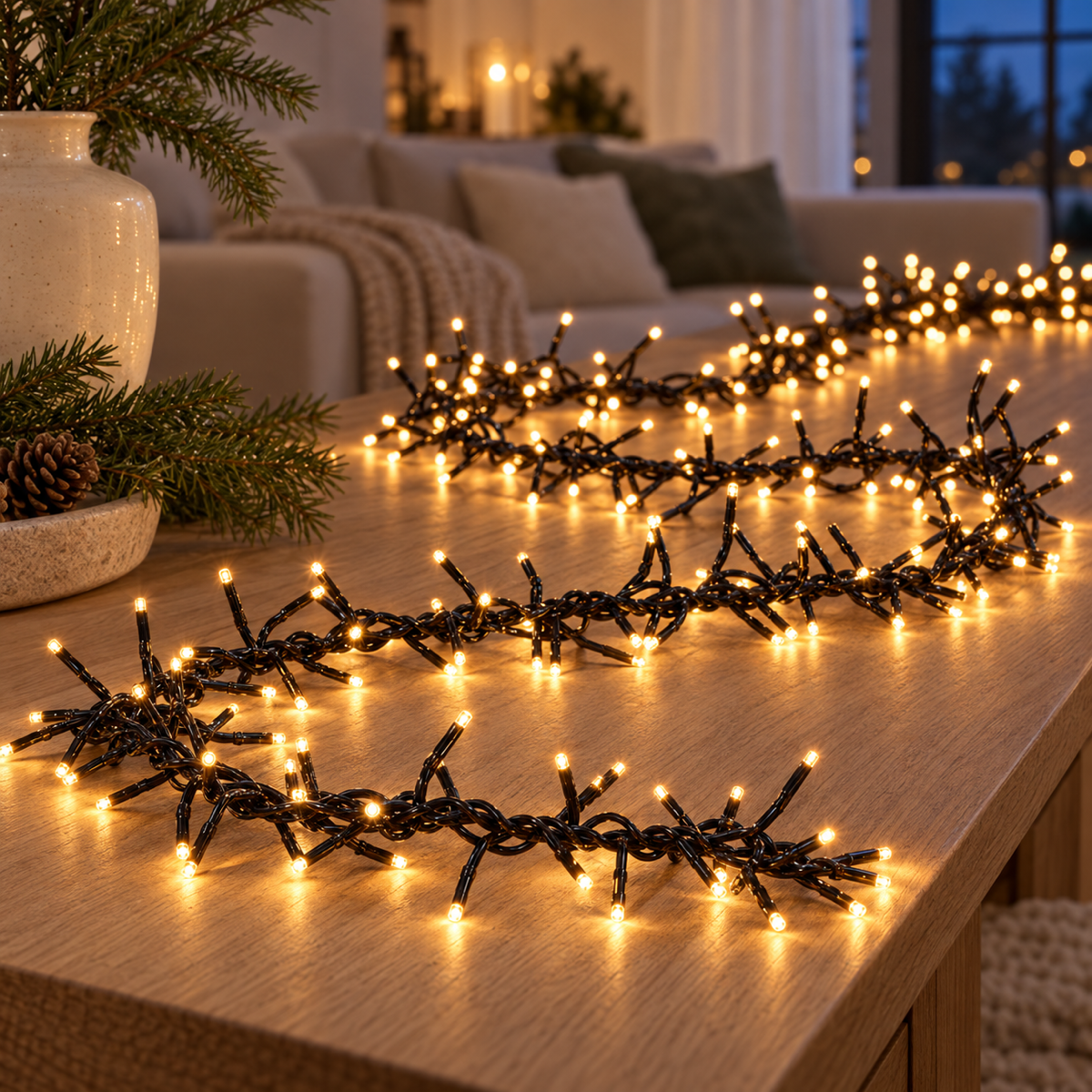 Anna's Collection Clusterverlichting Klassiek Warm 1536 Lampjes 9 m