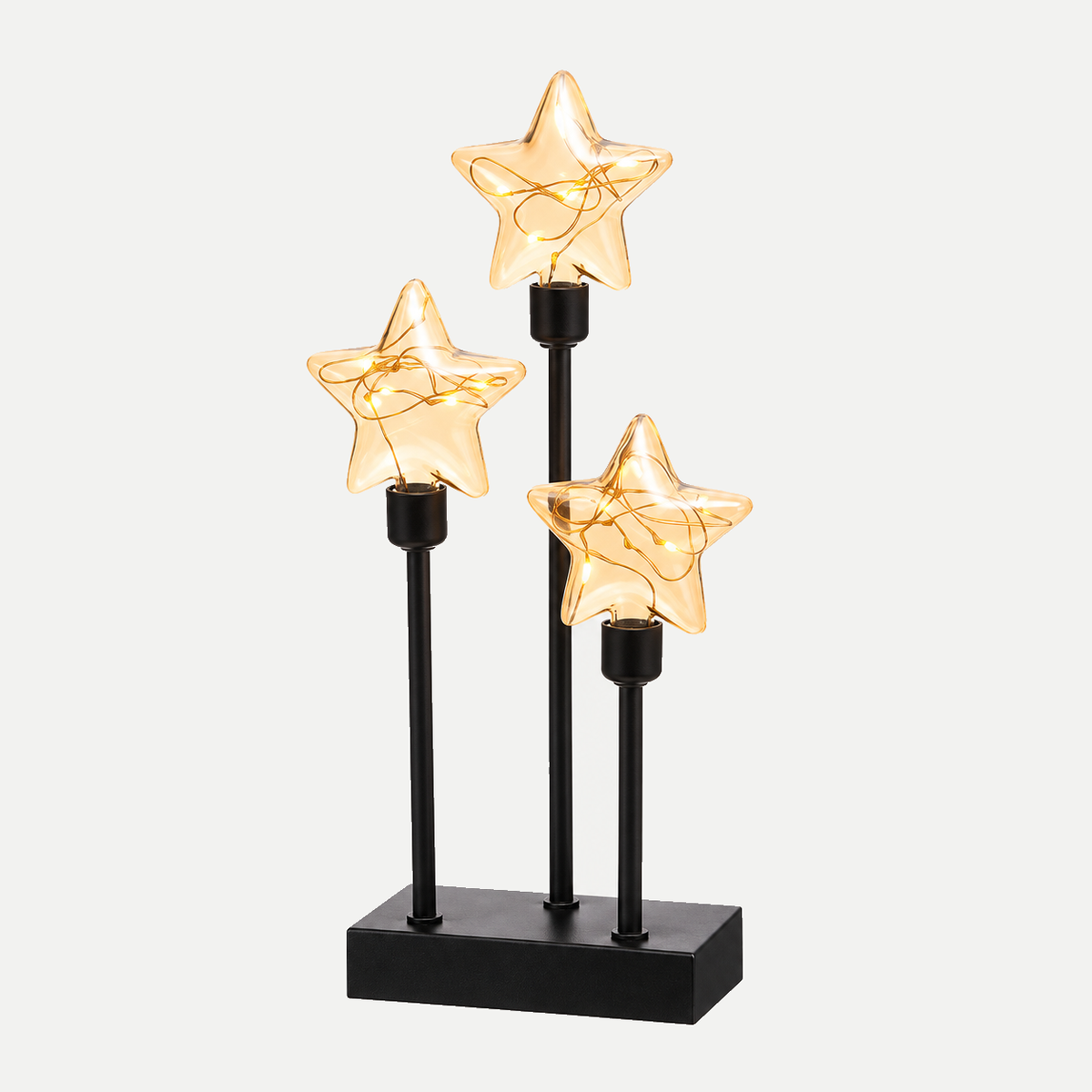 Anna's Collection Verlicht Kerstfiguur Kerststerren op Standaard 14.5 x 7 x 32 cm