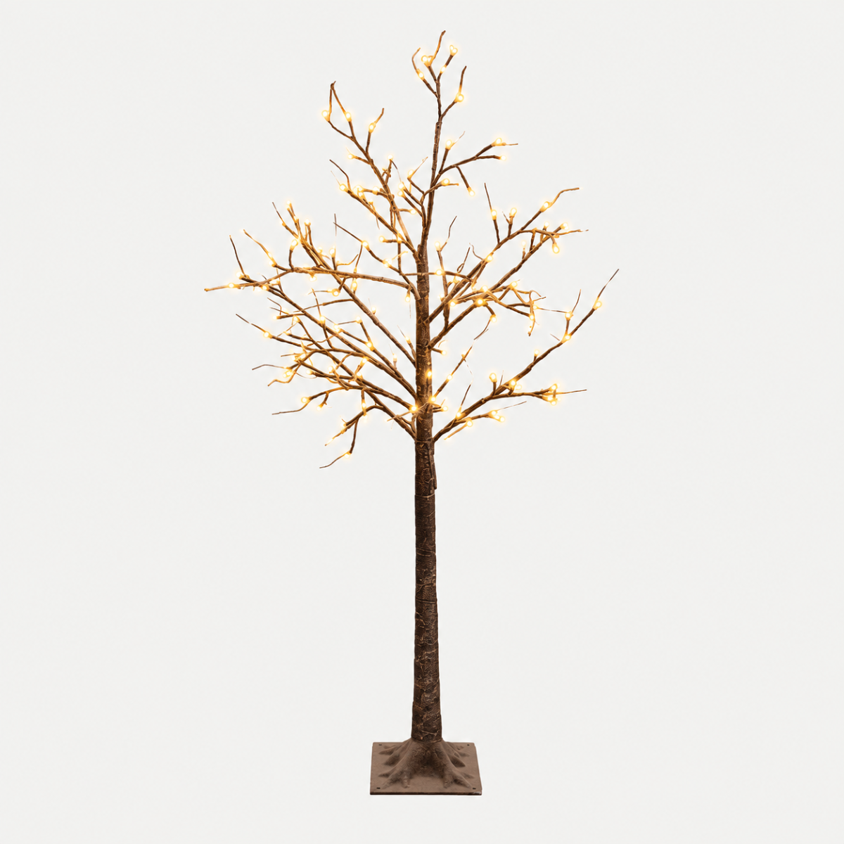 Anna's Collection Verlicht Kerstfiguur Berkenboom Klassiek Warm 120 Lampjes 130 cm