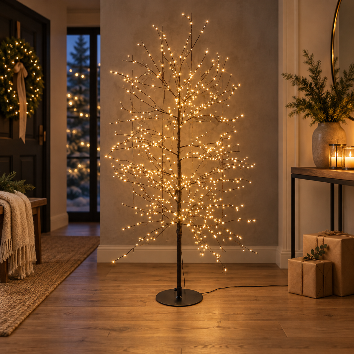 Anna's Collection Verlicht Kerstfiguur Boom met Flash Klassiek Warm 1000 Lampjes 40 x 40 x 150 cm