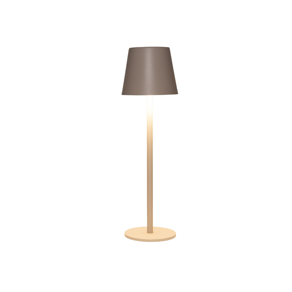 Draadloze Tafellamp mat zand LED dimbaar 36.5 x 11 cm