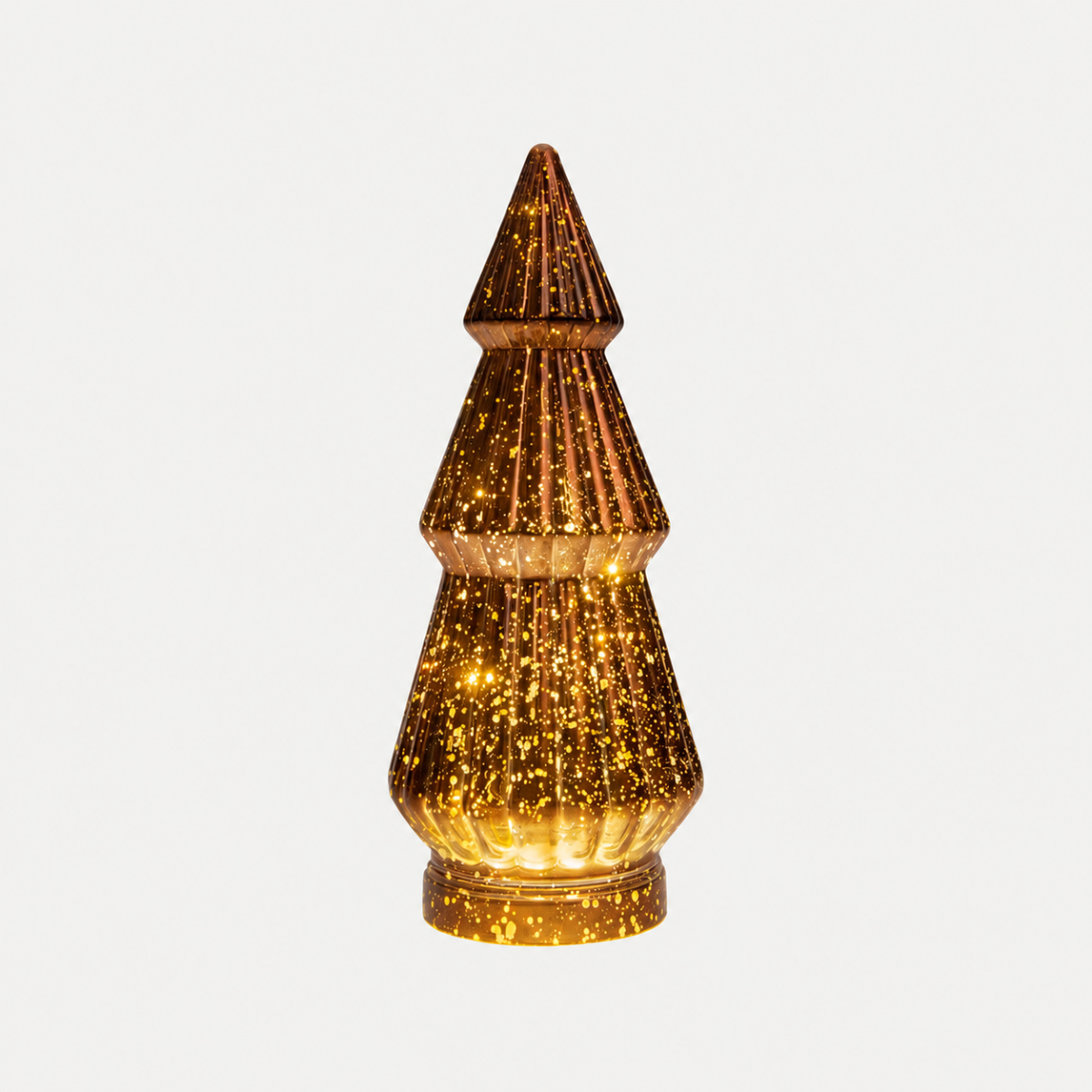 Anna's Collection decoratieboom brons met verlichting 9.8 x 23 cm