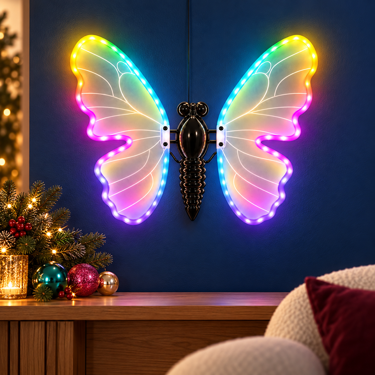 Anna's Collection Verlicht Kerstfiguur Vlinder Bewegend 40 x 40 x 6 cm