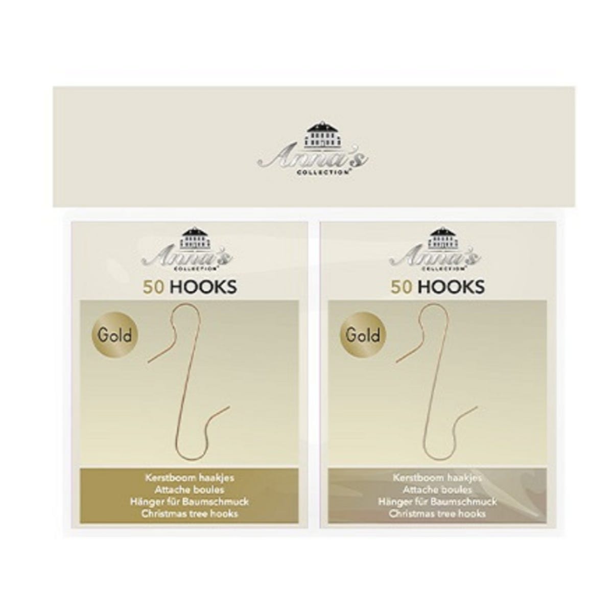 Anna's Collection Kerstboomhaakjes Goud 2x50 Stuks
