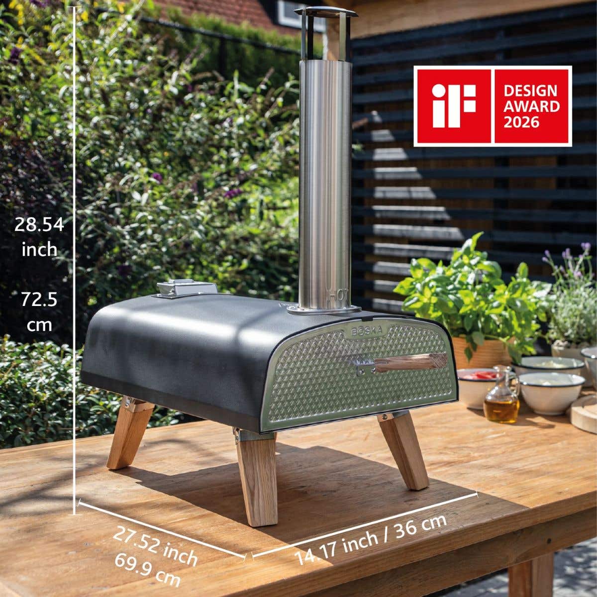 Boska Pizzaoven Pro Pellet Zwart