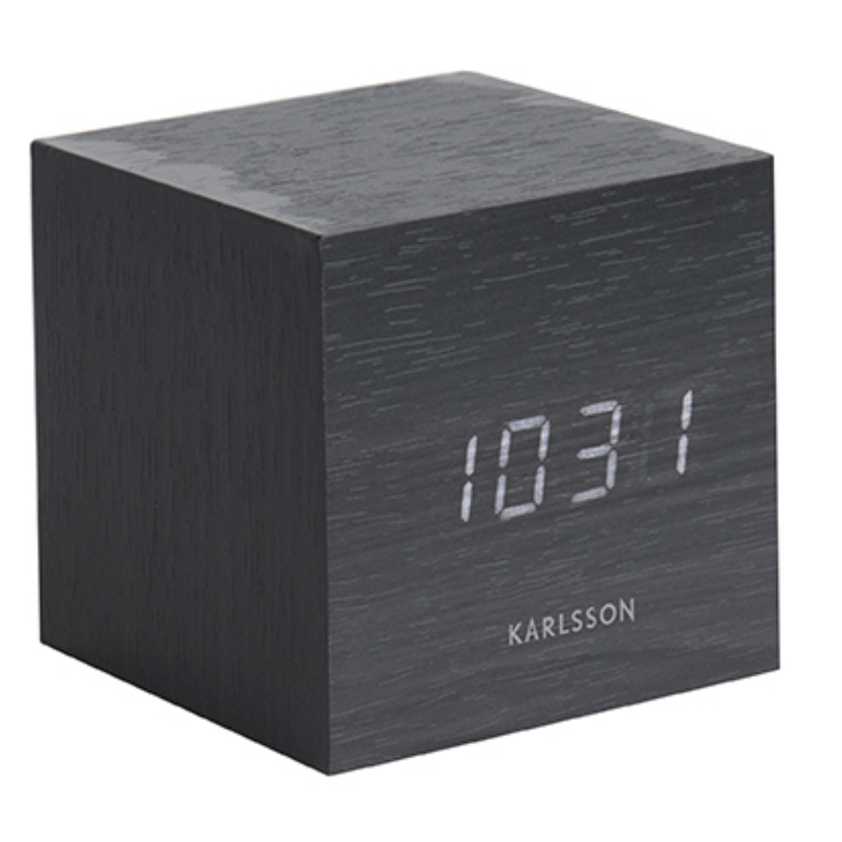 Karlsson Wekker Mini Cube LED Zwart 8 x 8 x 8 cm
