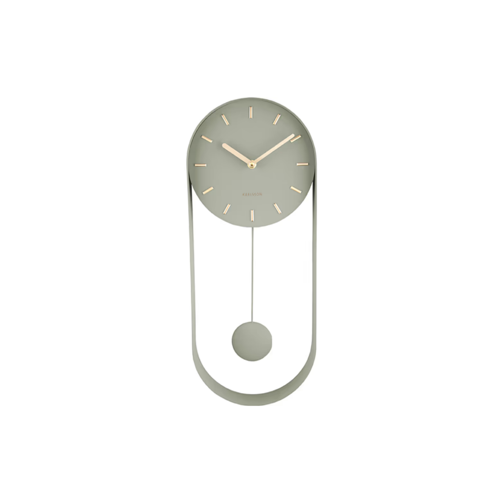 Karlsson Wandklok Pendulum Charm Staal Groen