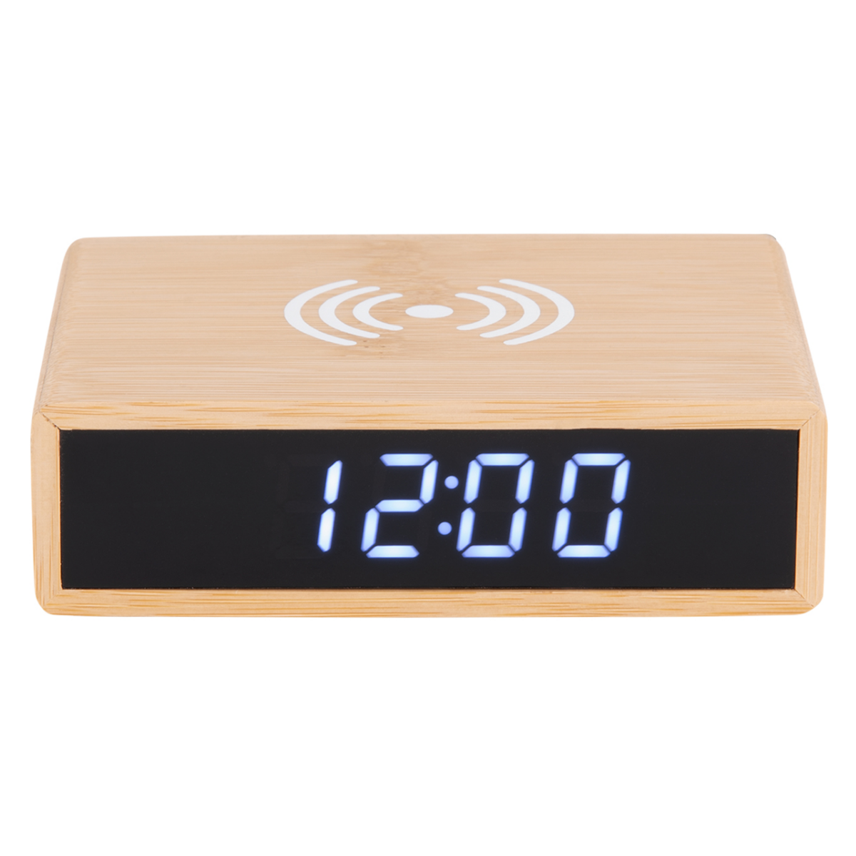 Karlsson Wekker Flat LED Bamboe 10.6 x 8 x 3.1 cm