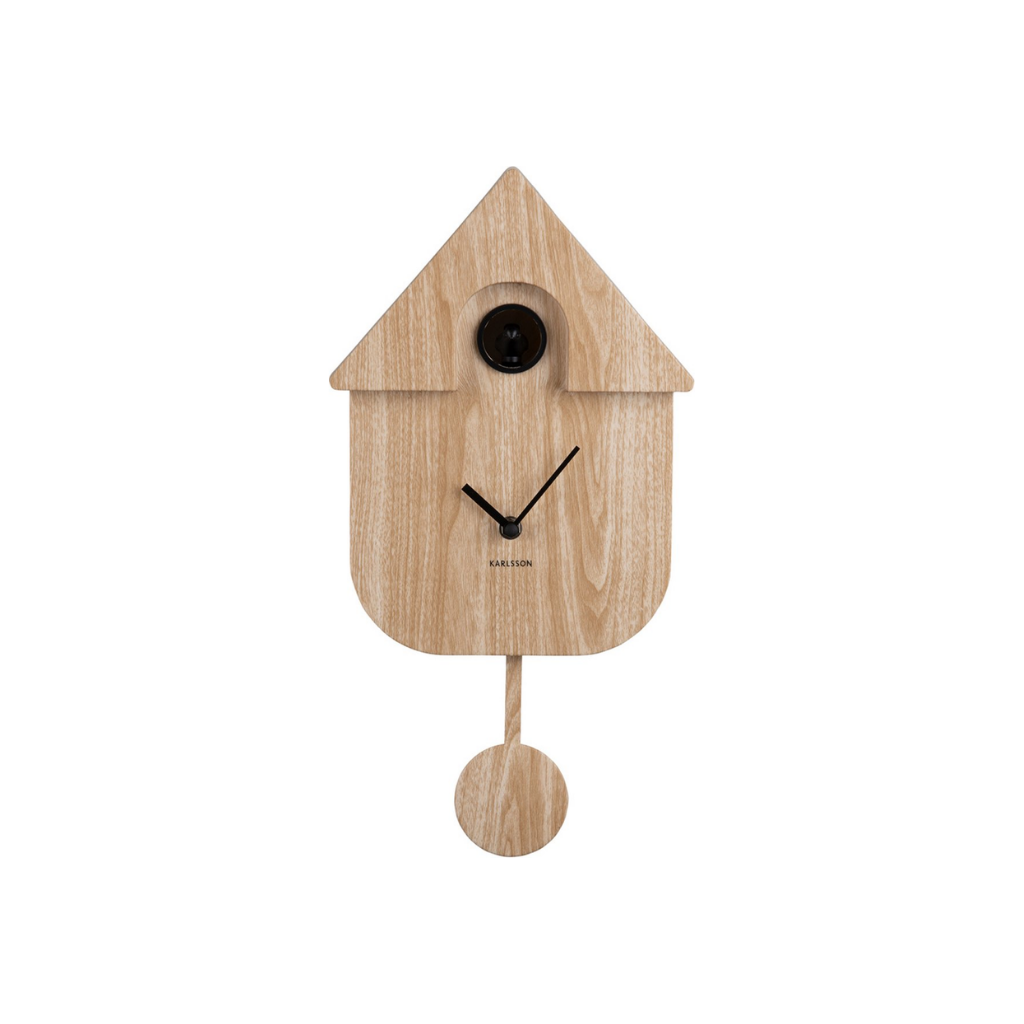 Karlsson Wandklok Modern Koekoeksklok Naturel 8.5 x 21.5 x 41 cm