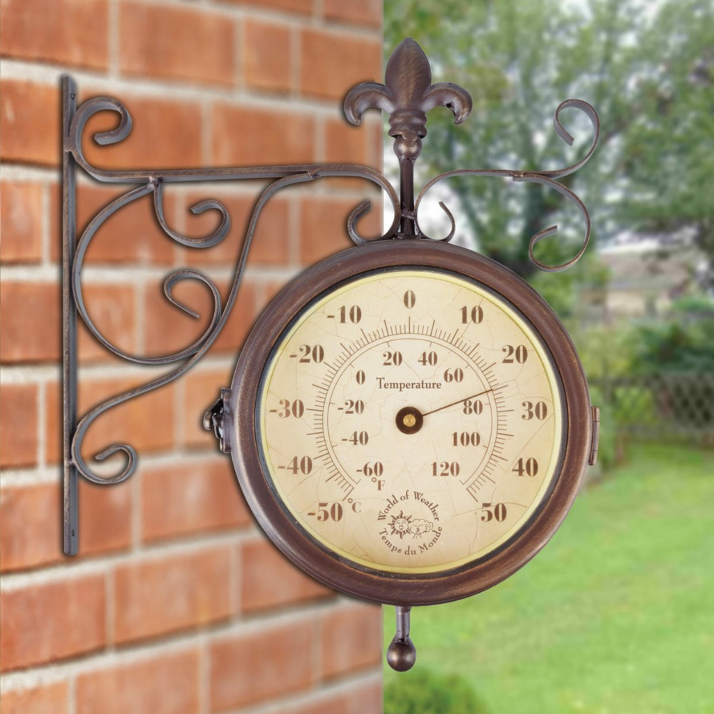 Esschert Design Stationsklok inclusief thermometer