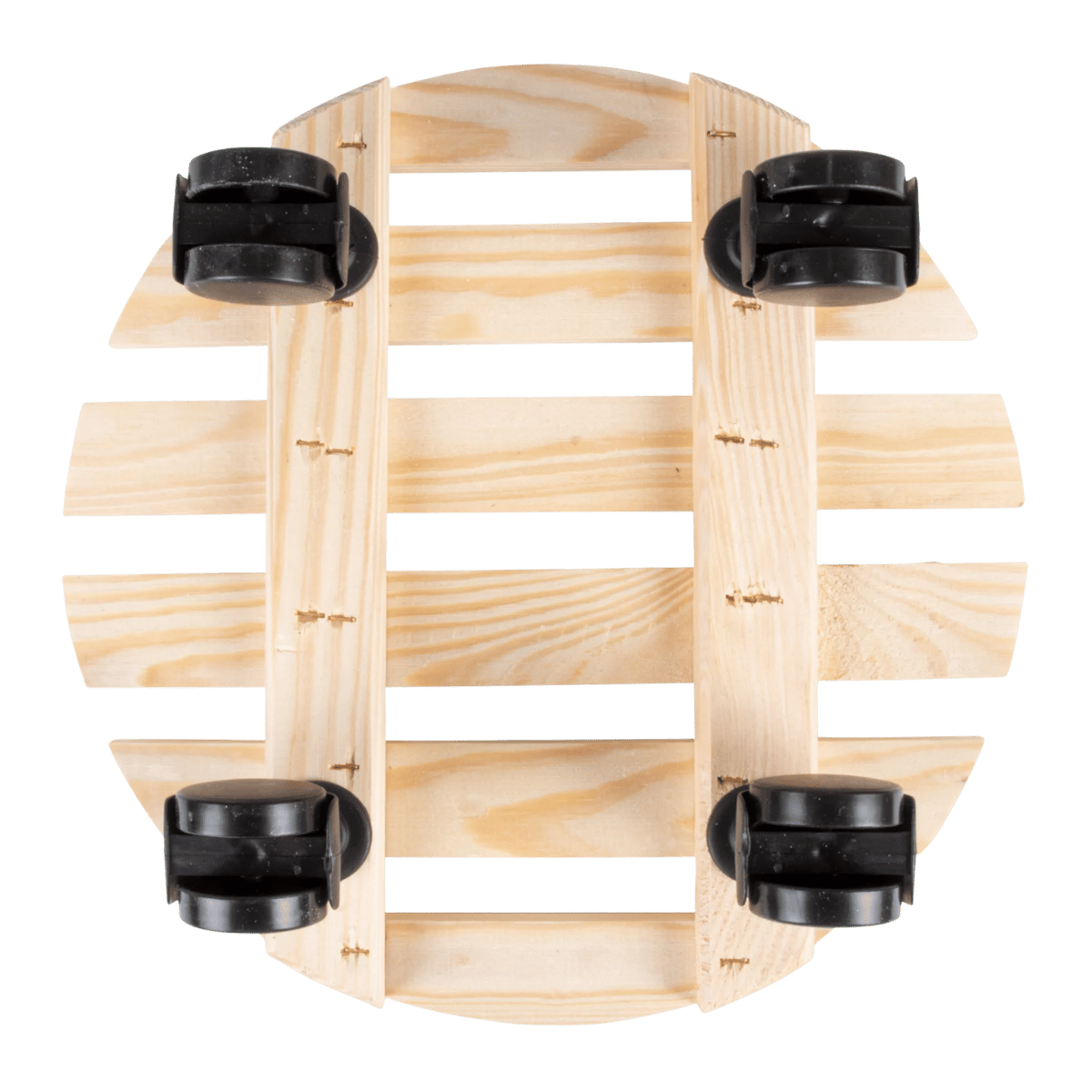 Esschert Design Plantentrolley Rond Naturel 28,7 cm