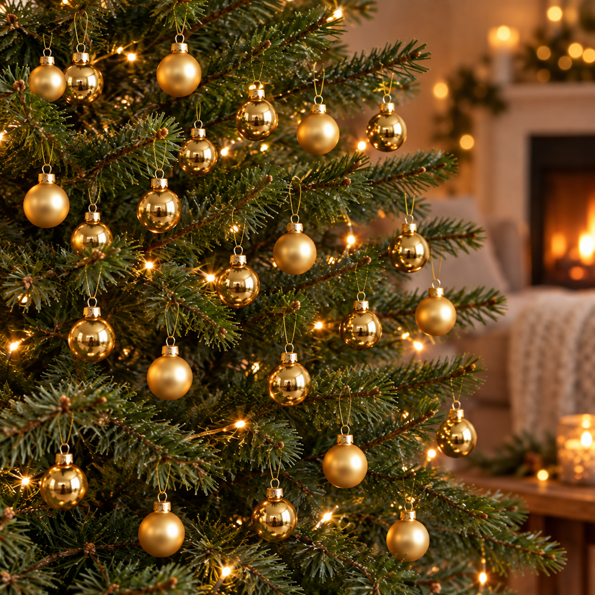 Decoris Kerstbal Glas Goud 24 stuks 25 cm