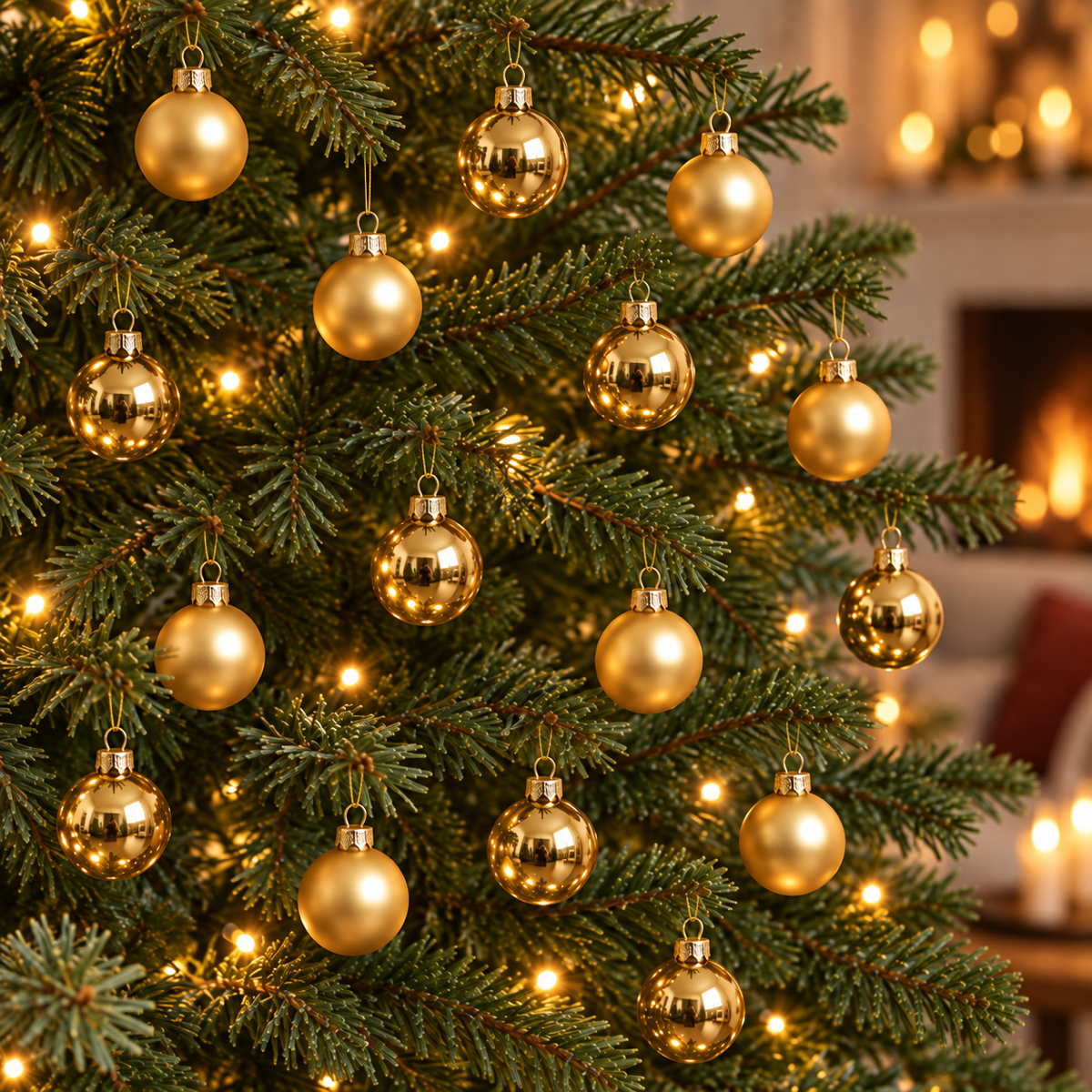 Decoris Kerstbal Glas Goud 16 stuks 35 cm