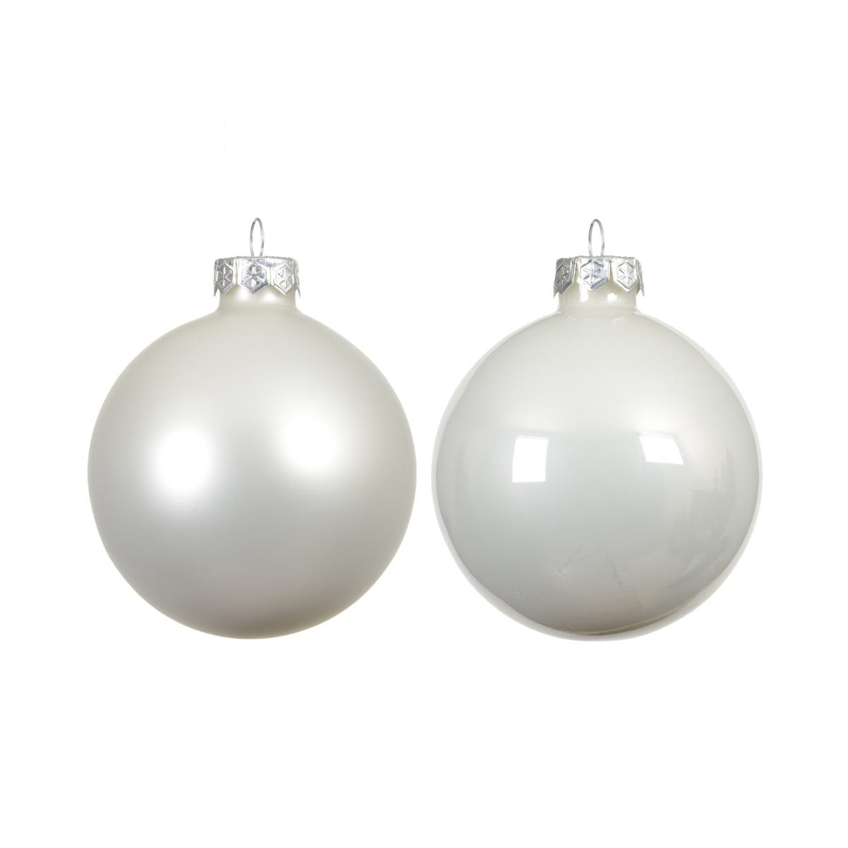 Decoris Kerstballen Glas Wit Ø 6 cm 10 Stuks