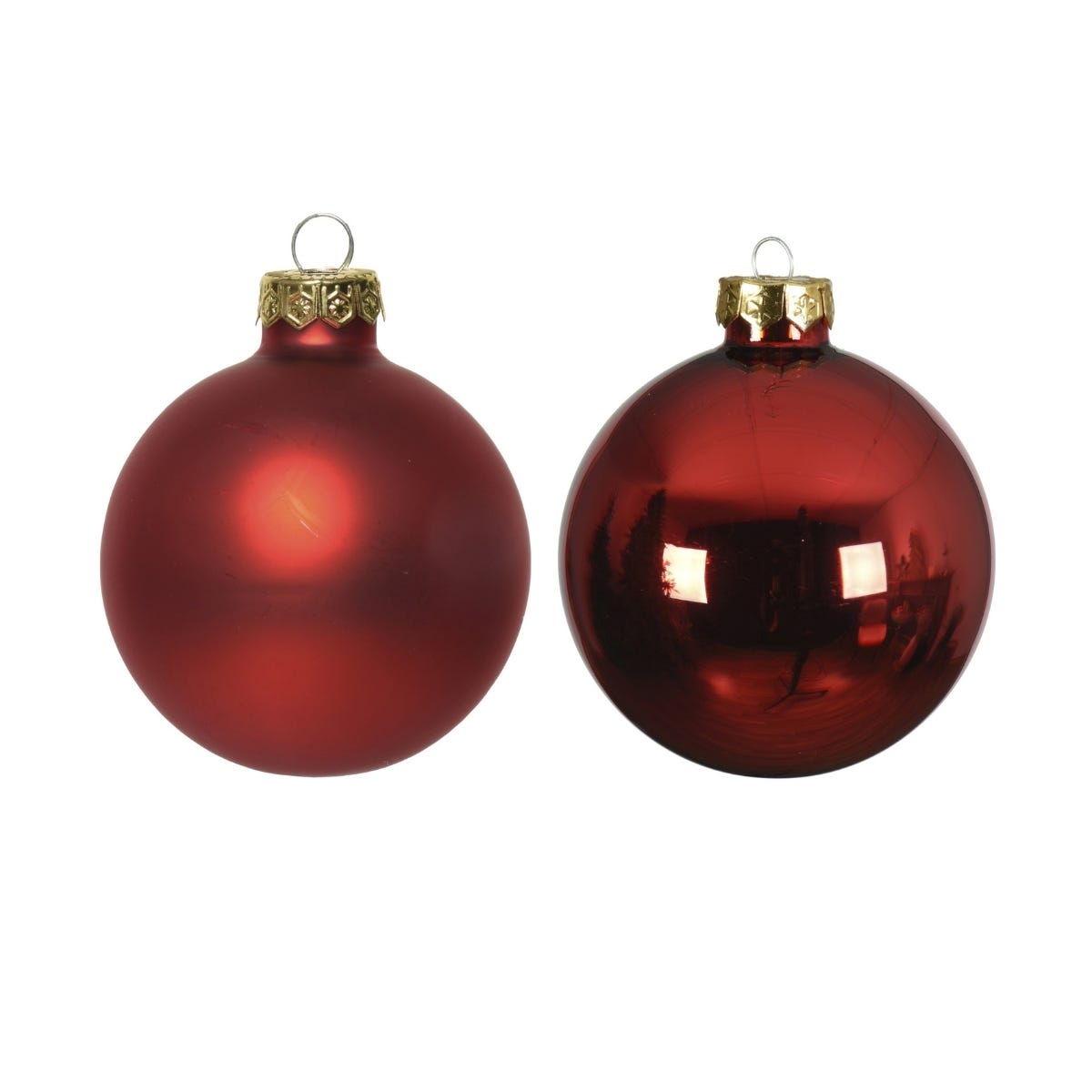 Decoris Kerstballen Glas Rood Ø 8 cm 6 Stuks