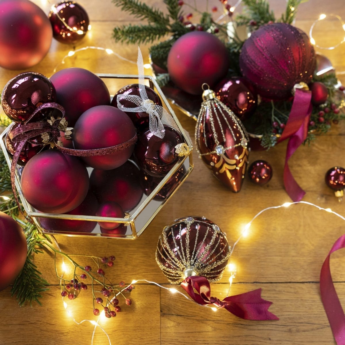 Decoris Kerstballen Glas Rood Ø 6 cm 20 Stuks