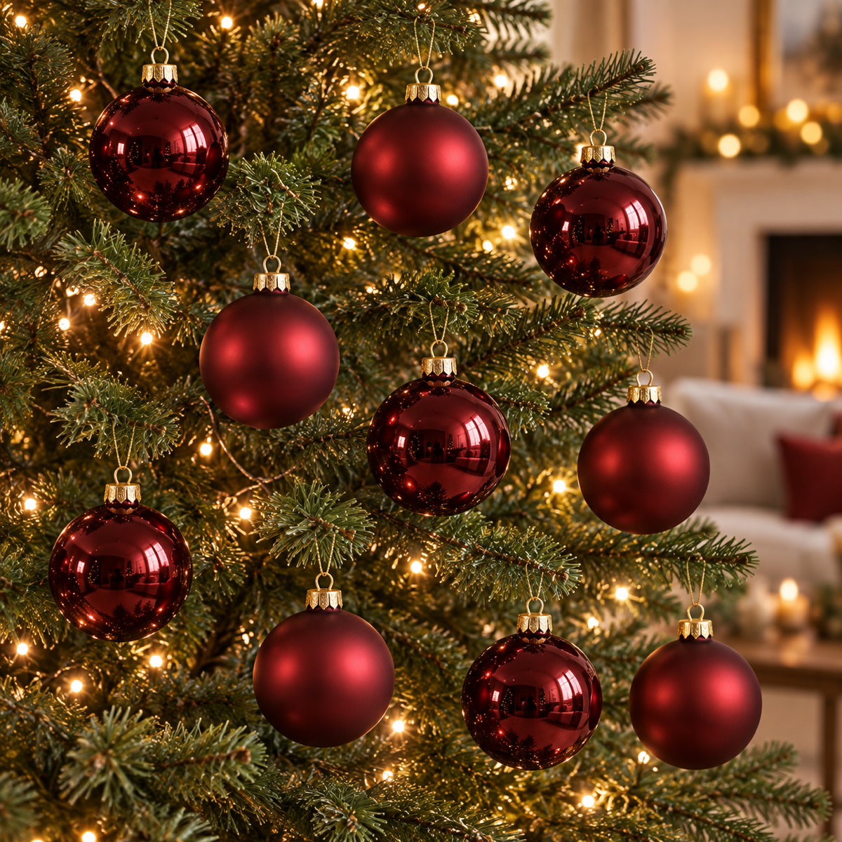 Decoris Kerstballen Glas Rood Ø 6 cm 10 Stuks