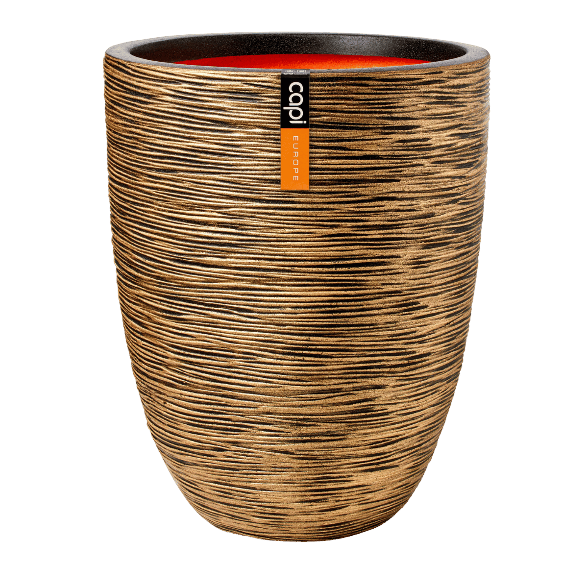 Capi Europe Bloempot Nature Rib Zwart Goud 46 x 58 cm
