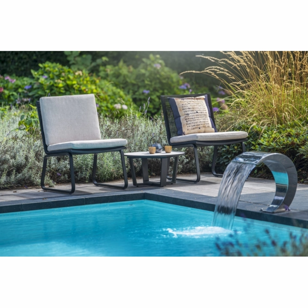 Yoi Loungestoel Kome Black Natural Soil