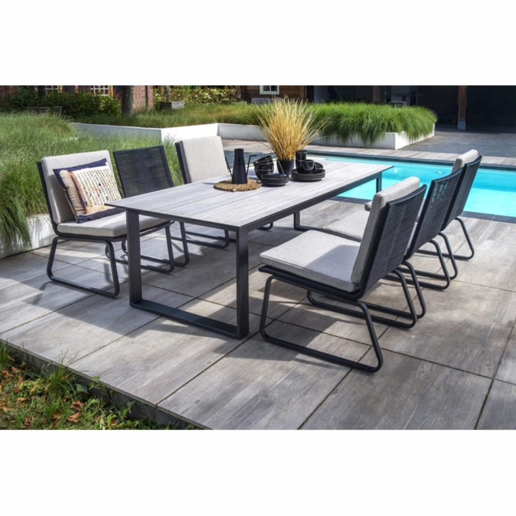 Yoi Loungestoel Kome Black Natural Soil