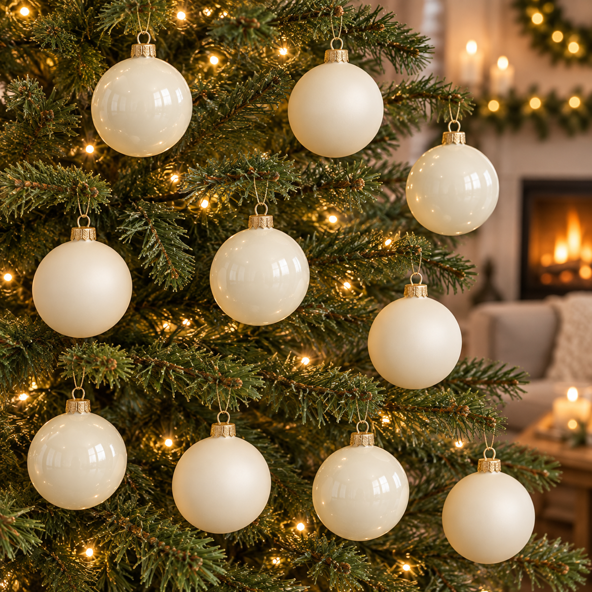 Decoris Kerstballen Glas Wit Ø 6 cm 10 Stuks