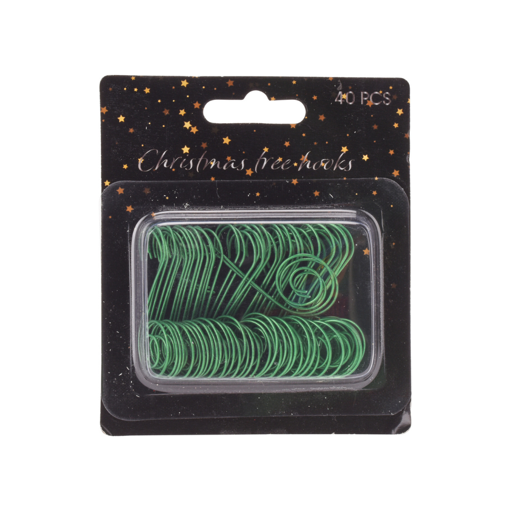 Kerstboomhaakjes groen 40 stuks