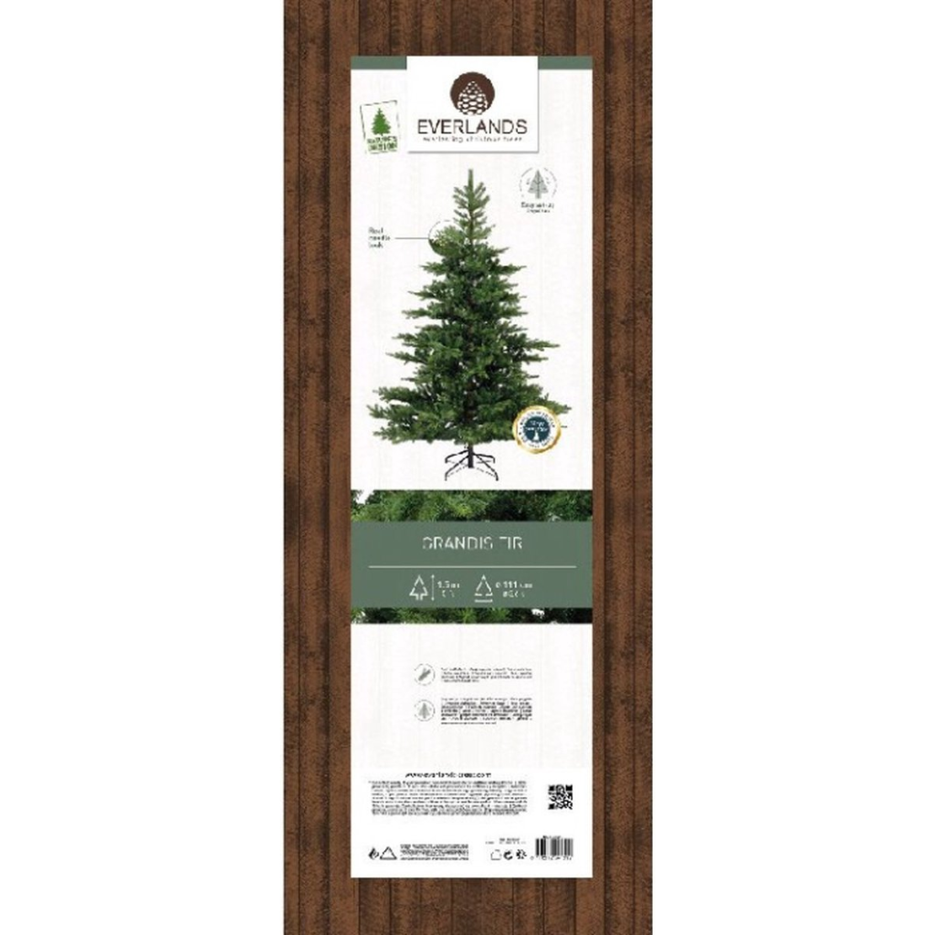 Everlands Kunstkerstboom Grandis Fir Groen 180 x 132 cm
