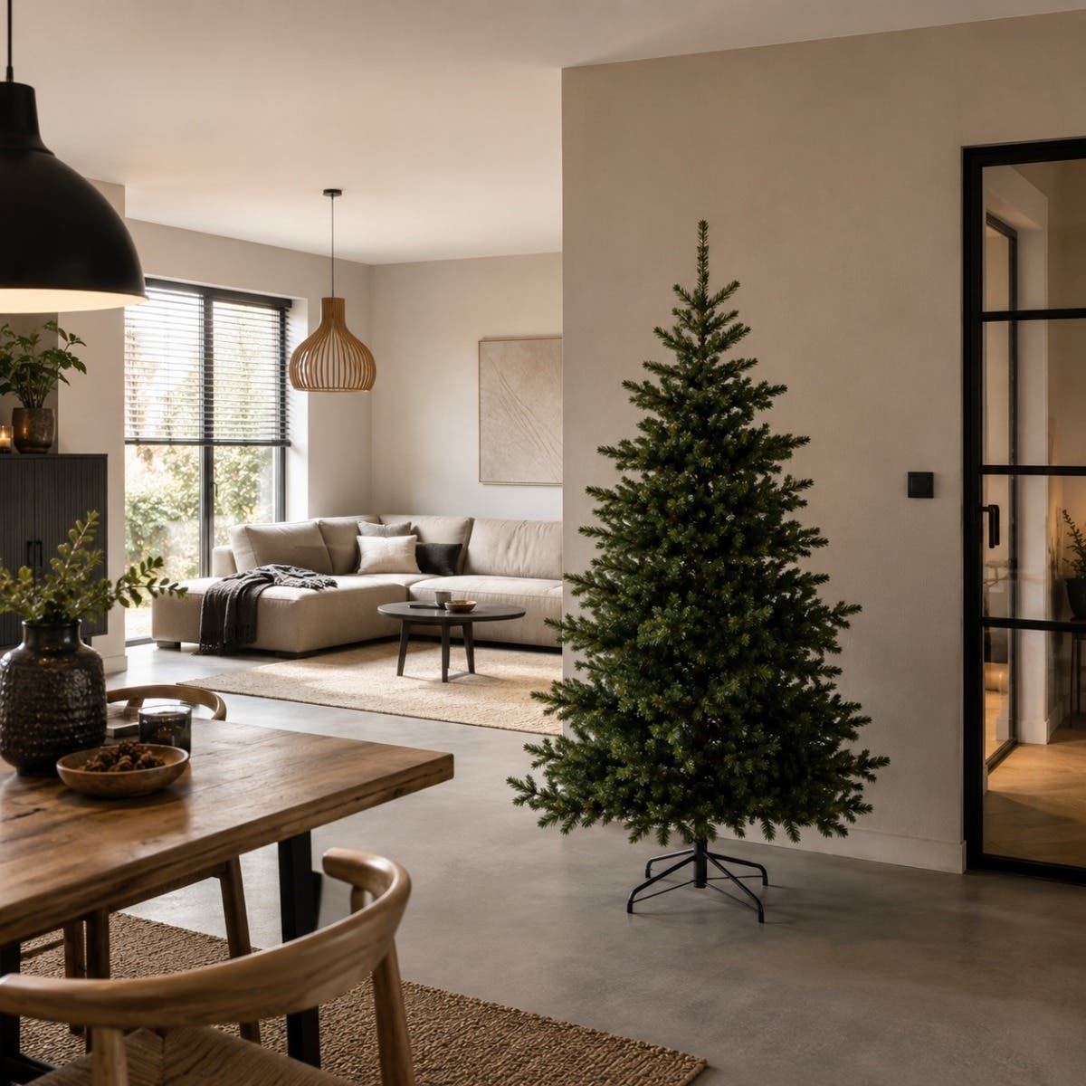 Everlands Kunstkerstboom Grandis Fir Groen 180 x 132 cm