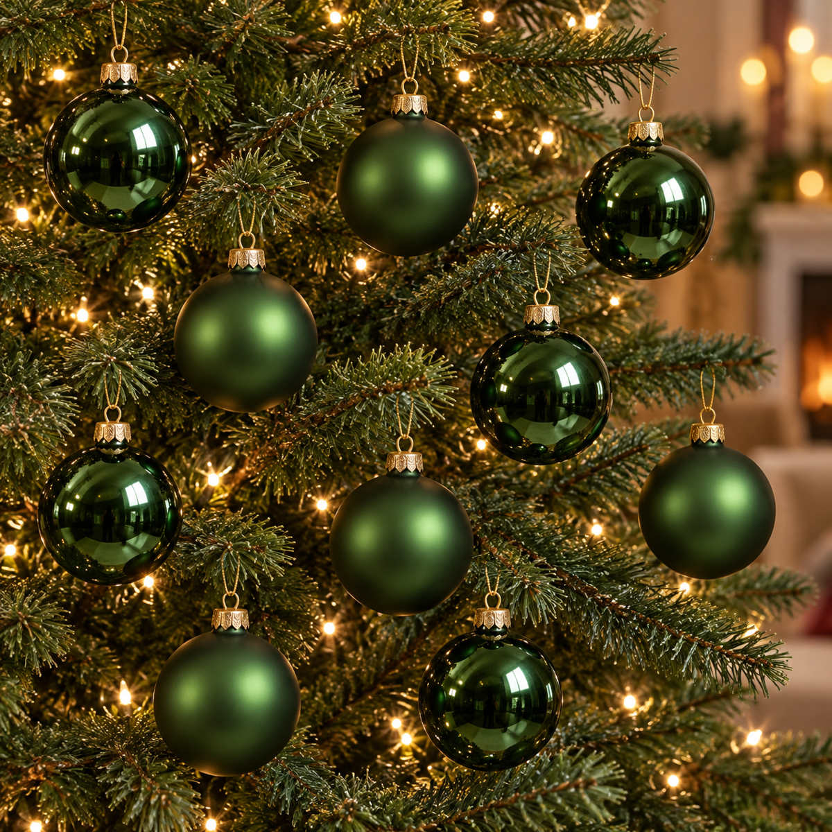 Decoris Kerstballen Glas Groen Ø 6 cm 10 Stuks