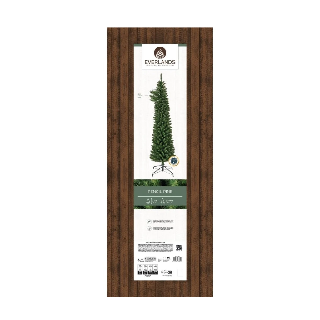 Everlands Kunstkerstboom Pencil Pine 240 x 70 cm