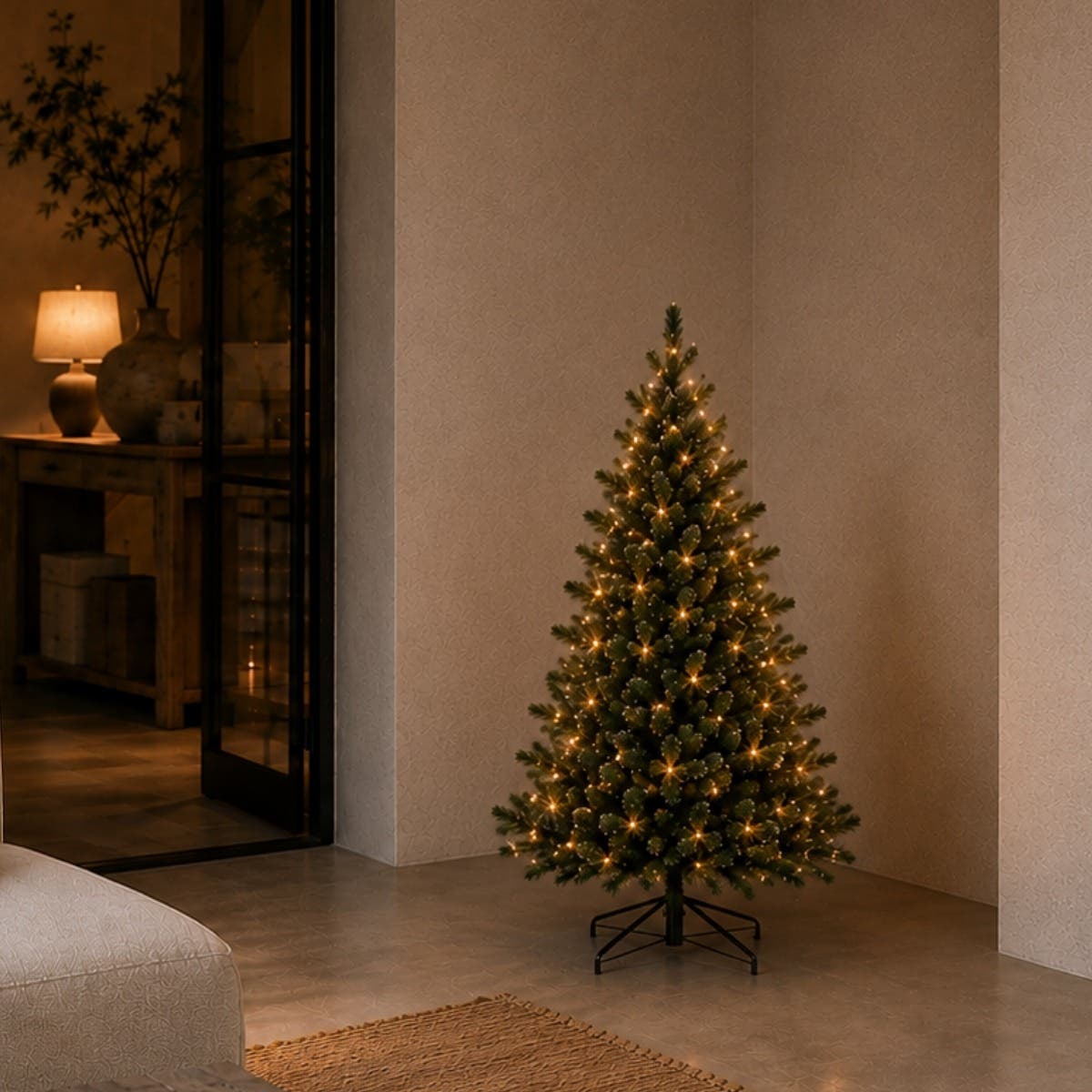 Black Box Trees Kunstkerstboom Macallan Groen met Verlichting 120 x 96 cm