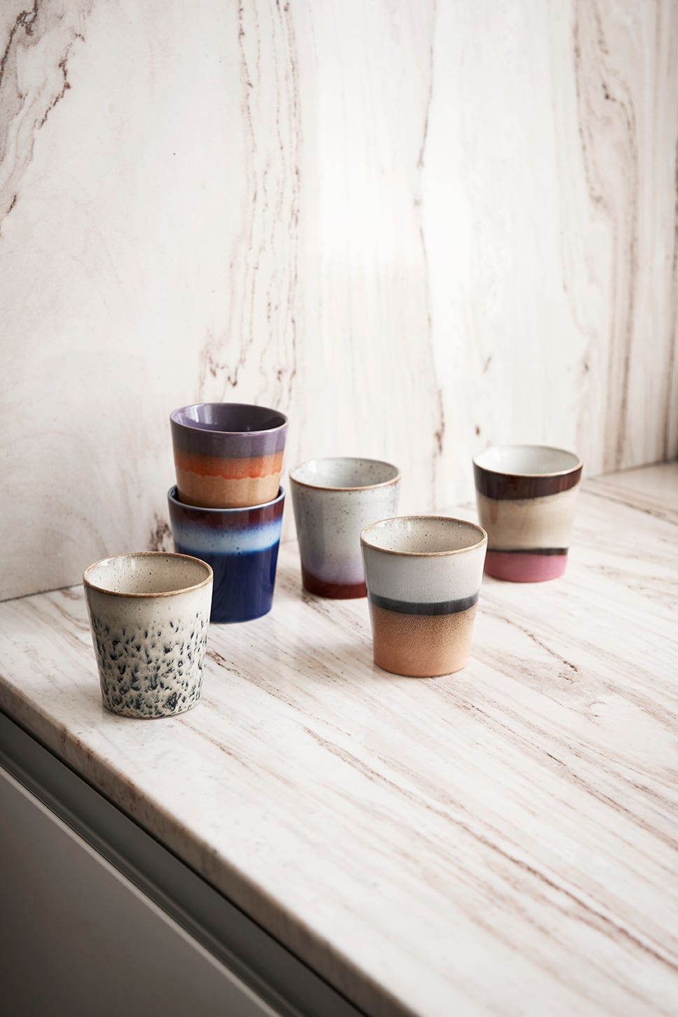 HKliving 70S Ceramics Coffee Mug, Frost