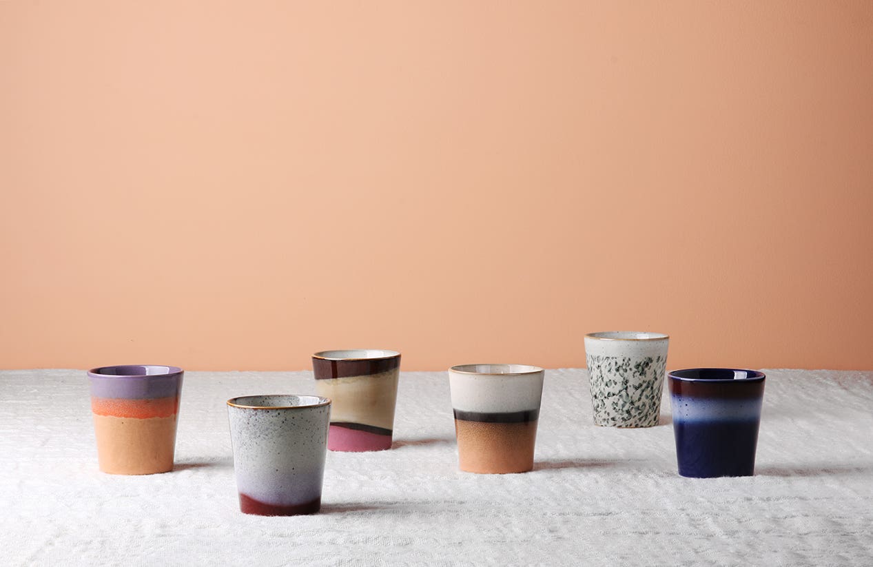 HKliving 70S Ceramics Coffee Mug, Frost