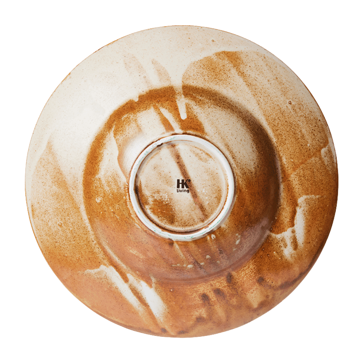 HKliving Pastabord Chef Ceramics Rustic Cream/Brown 28 cm