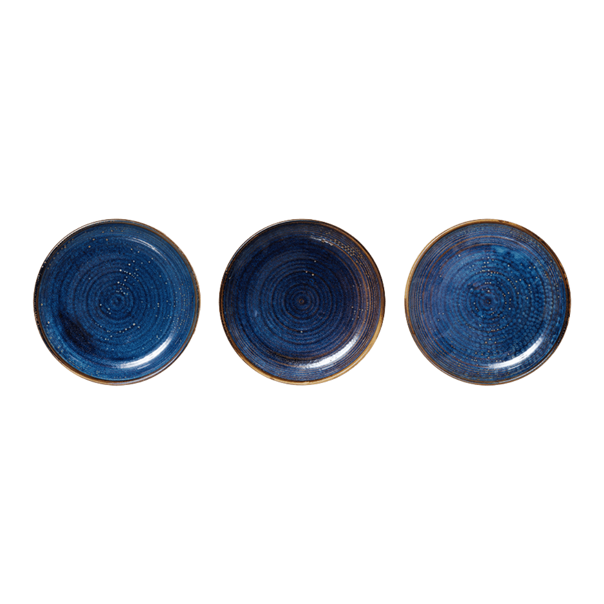 HKliving Bijgerechtbord Chef Ceramics Rustic Blue 20 cm