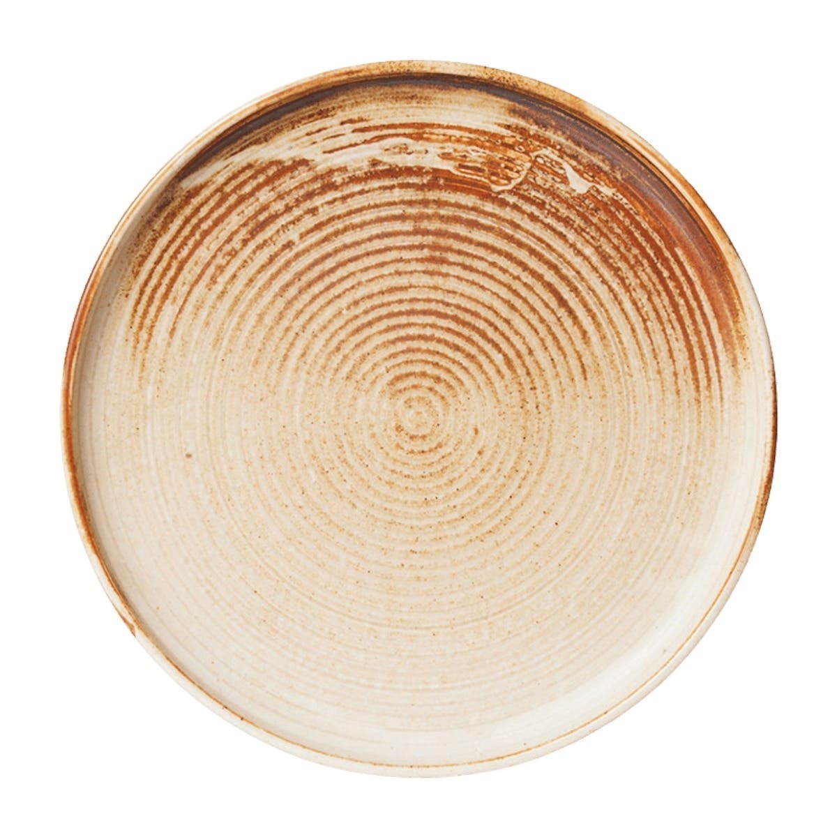 HKliving Bijgerechtbord Chef Ceramics Rustic Cream/Brown 20 cm