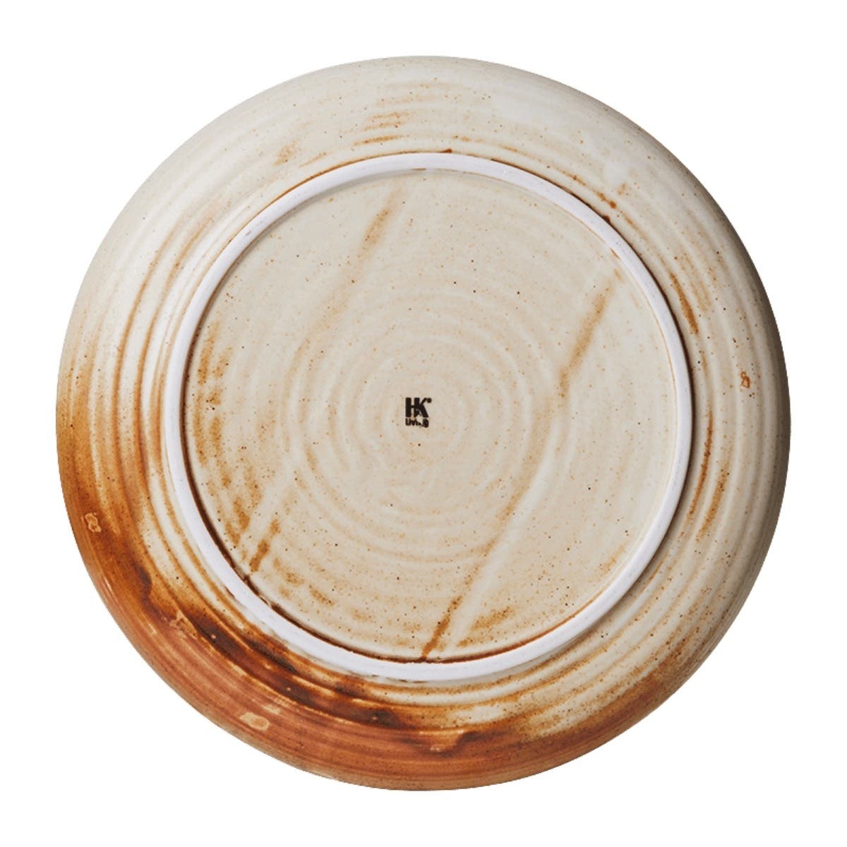 HKliving Bijgerechtbord Chef Ceramics Rustic Cream/Brown 20 cm