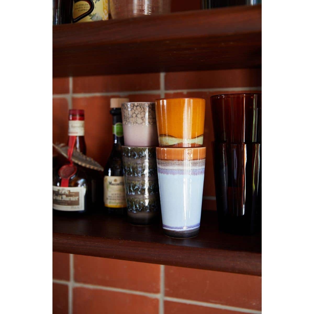 HKliving Latte Mok 70's Ceramics Ash 0.3 L